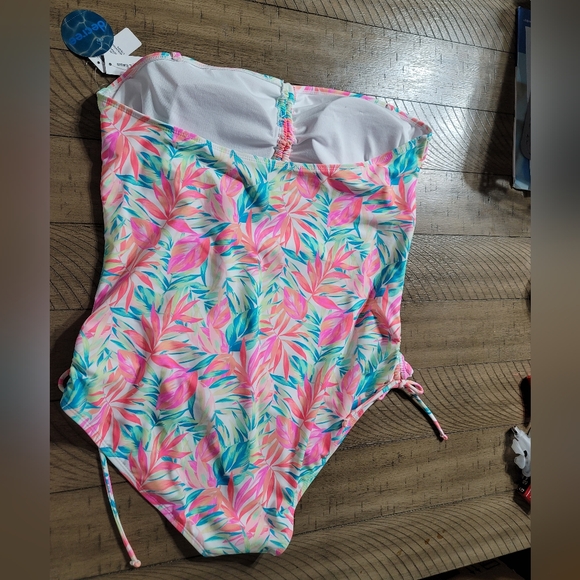 Decree Womens Exotic Textured Leaf Monokini One Piece Swimsuit XL - Picture 12 of 14